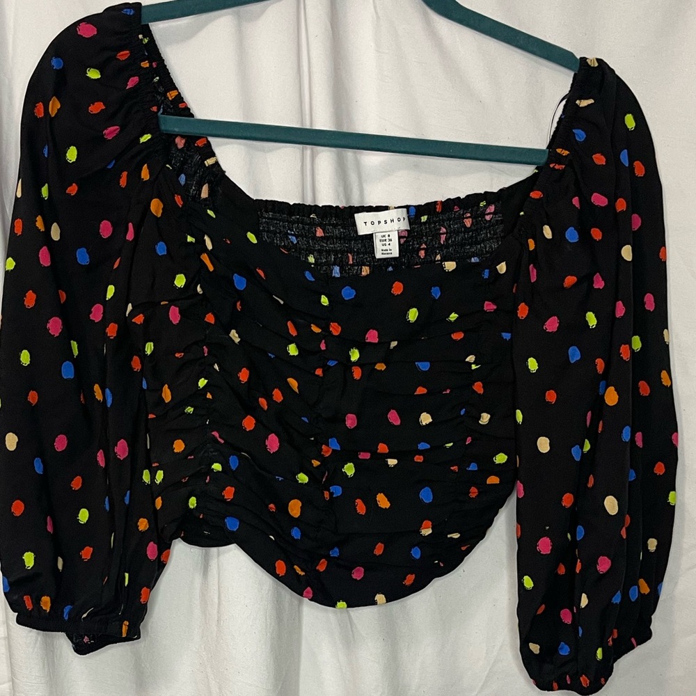 TopShop crop polka dot
